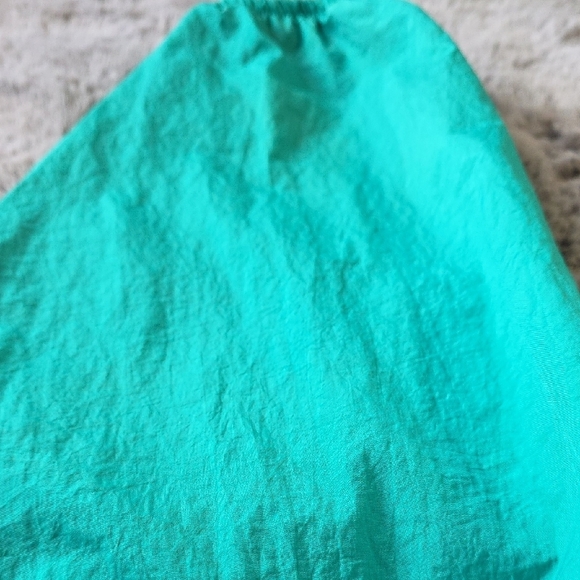 FP Oversized Teal Zip-Up Bomber Lined Windbreaker Jacket Size Small - Picture 11 of 13